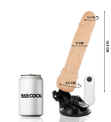 BASECOCK - VIBRATEUR TÉLÉCOMMANDE NATUREL RÉALISTE 19.5 CM -O- 4 CM by BASECOCK