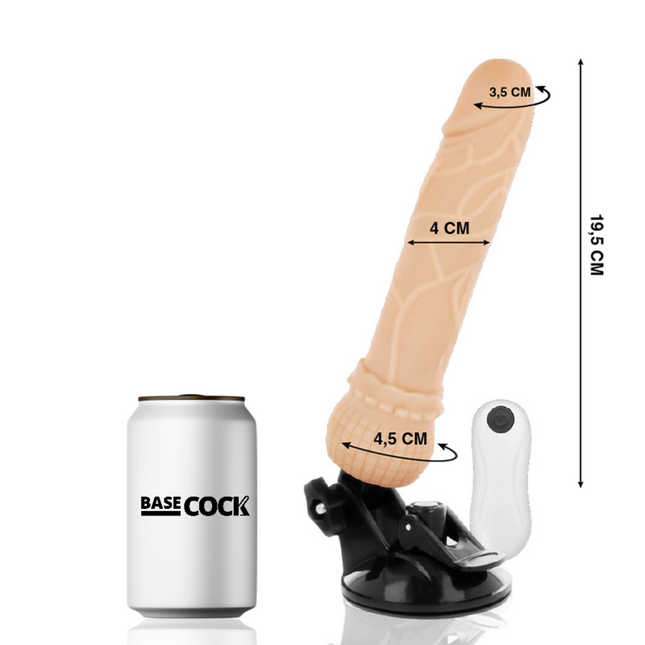 BASECOCK - VIBRATEUR TÉLÉCOMMANDE NATUREL RÉALISTE 19.5 CM -O- 4 CM by BASECOCK