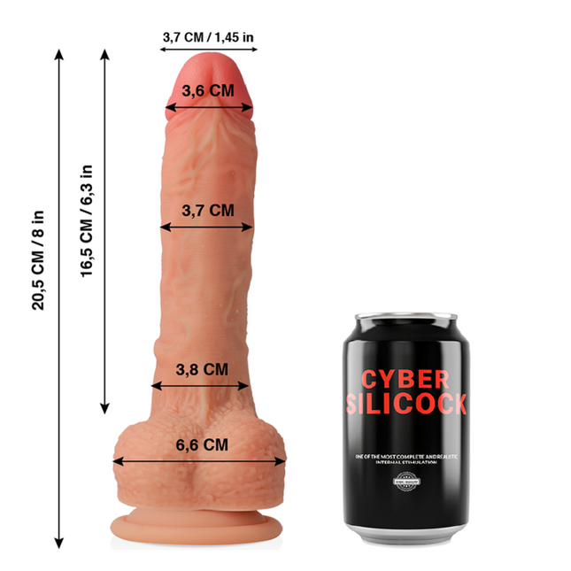 CYBER SILICOCK - CONNOR SILICONE LIQUIDE SOUPLE ULTRA RÉALISTE 20.5 CM -O- 3.7 CM by CYBER SILICOCK