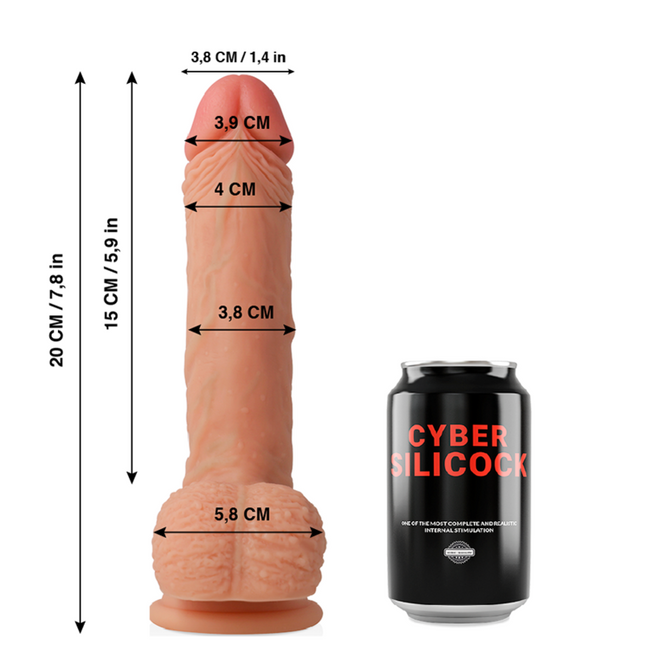 CYBER SILICOCK - FREEMAN SILICONE LIQUIDE SOUPLE ULTRA RÉALISTE 20 CM -O- 3.8 CM by CYBER SILICOCK