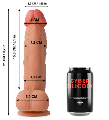 CYBER SILICOCK - SAUL SILICONE LIQUIDE SOUPLE ULTRA RÉALISTE 21 CM -O- 4.2 CM by CYBER SILICOCK