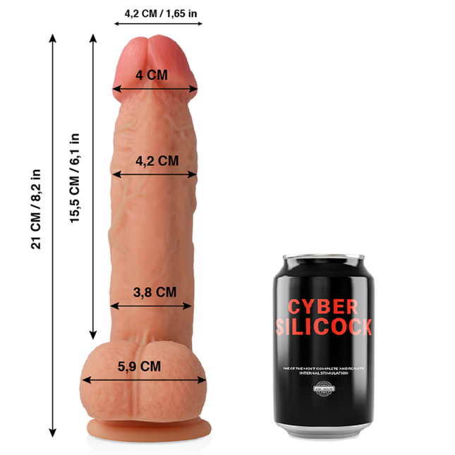 CYBER SILICOCK - SAUL SILICONE LIQUIDE SOUPLE ULTRA RÉALISTE 21 CM -O- 4.2 CM by CYBER SILICOCK