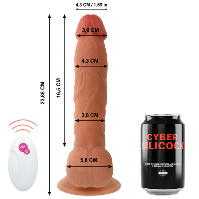 CYBER SILICOCK - TÉLÉCOMMANDE RÉALISTE MASTER BEN 23.88 CM -O- 4.3 CM - Concombre Boutique