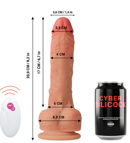 CYBER SILICOCK - TÉLÉCOMMANDE RÉALISTE MASTER HUCK 20.9 CM -O- 4 CM - Concombre Boutique