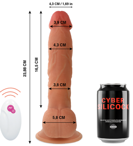 CYBER SILICOCK - TÉLÉCOMMANDE RÉALISTE MR JOHN 23.88 CM -O- 4.3 CM - Concombre Boutique