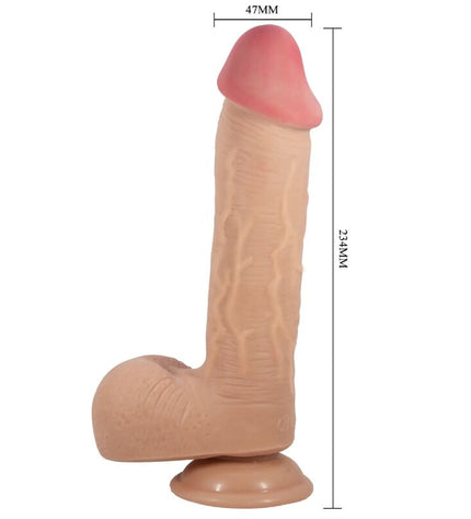 PRETTY LOVE - SÉRIE SLIDING SKIN GODE RÉALISTE AVEC VENTOUSE SLIDING SKIN FLESH 23,4 CM by PRETTY LOVE HIGH GRADE