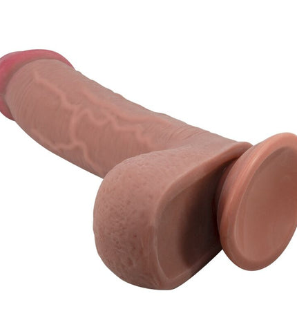 PRETTY LOVE - SÉRIE SLIDING SKIN GODE RÉALISTE AVEC VENTOUSE SLIDING SKIN MARRON 23,4 CM by PRETTY LOVE HIGH GRADE