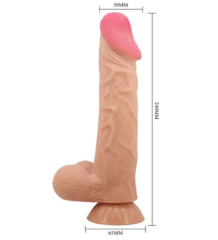 PRETTY LOVE - SÉRIE SLIDING SKIN GODE RÉALISTE AVEC VENTOUSE SLIDING SKIN TÉLÉCOMMANDE FLESH 24 CM by PRETTY LOVE HIGH GRADE
