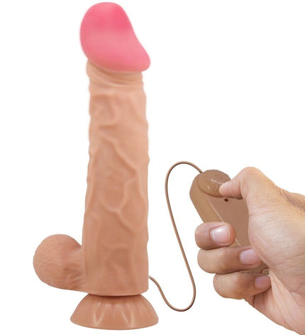PRETTY LOVE - SÉRIE SLIDING SKIN GODE RÉALISTE AVEC VENTOUSE SLIDING SKIN TÉLÉCOMMANDE FLESH 24 CM by PRETTY LOVE HIGH GRADE