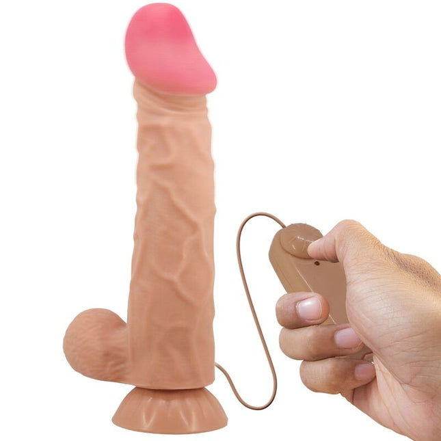 PRETTY LOVE - SÉRIE SLIDING SKIN GODE RÉALISTE AVEC VENTOUSE SLIDING SKIN TÉLÉCOMMANDE FLESH 24 CM by PRETTY LOVE HIGH GRADE