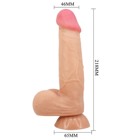 PRETTY LOVE - SÉRIE SLIDING SKIN GODE RÉALISTE AVEC VENTOUSE SLIDING SKIN TÉLÉCOMMANDE FLESH 21,8 CM by PRETTY LOVE HIGH GRADE