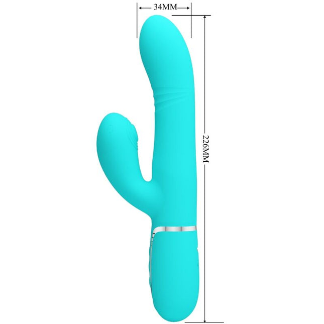 PRETTY LOVE - VIBRATEUR MULTIFONCTION G-SPOT VERT AQUA by PRETTY LOVE PARTY UP