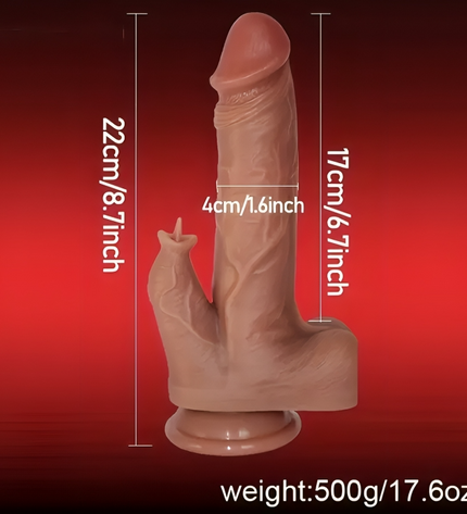 ARMONY - VIBRATEUR RÉALISTE & GODE DE POUSSÉE AVEC STIMULATEUR DE LANGUE EFFET CHALEUR 22 CM by ARMONY VIBRATORS