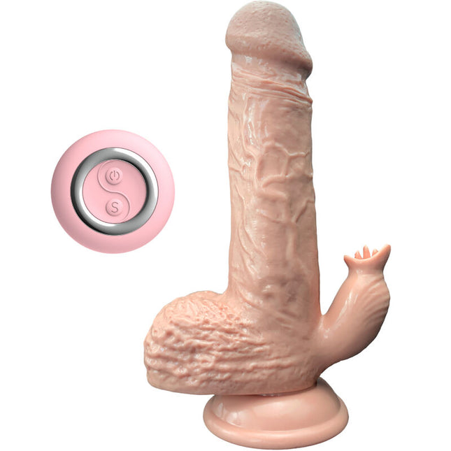 ARMONY - VIBRATEUR RÉALISTE & GODE DE POUSSÉE AVEC STIMULATEUR DE LANGUE 19 CM by ARMONY VIBRATORS