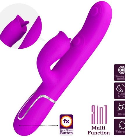 PRETTY LOVE - VIBRATEUR LAPIN À LÉCHER FUCHSIA by PRETTY LOVE FLIRTATION