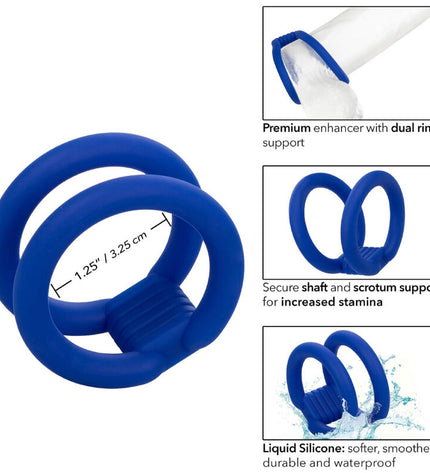 CALEXOTICS - ADMIRAL CAGE DOUBLE COCK BLEU by CALEXOTICS