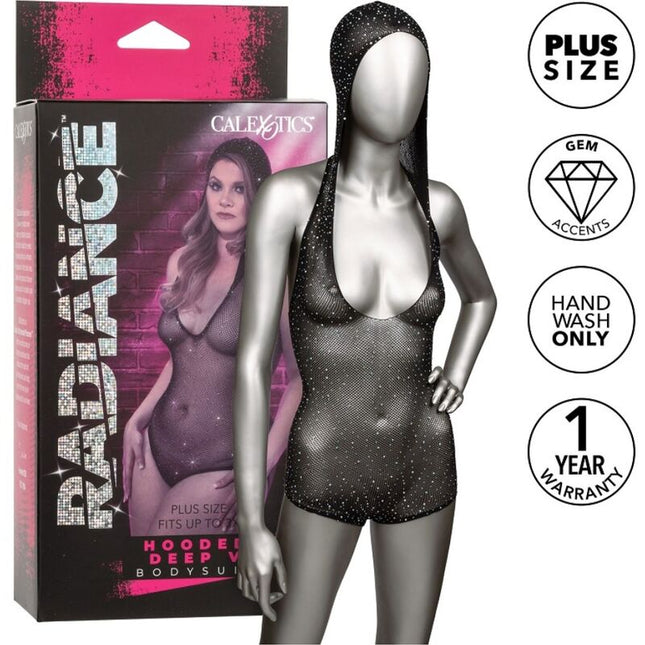 CALEXOTICS - RADIANCE BODY CAPUCHE EN V PROFOND GRANDE TAILLE by CALEXOTICS