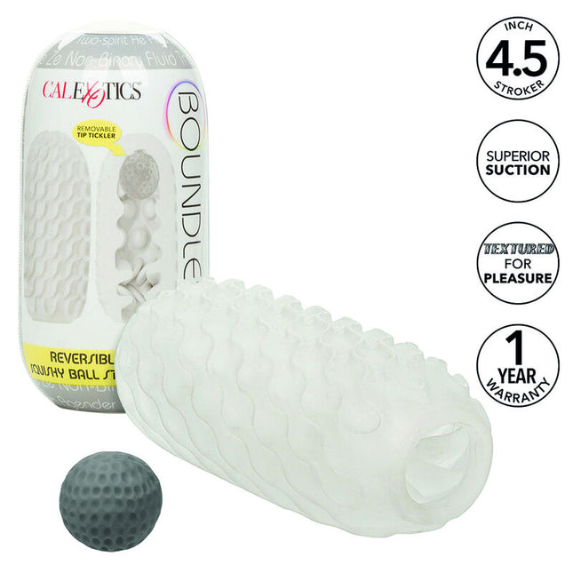 CALEXOTICS - BOUNDLESS RÉVERSIBLE SQUISHY BALL STROKE JAUNE by CALEXOTICS