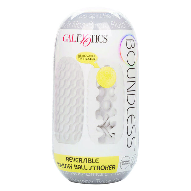CALEXOTICS - BOUNDLESS SQUISHY RÉVERSIBLE BALL STROKE GRIS by CALEXOTICS