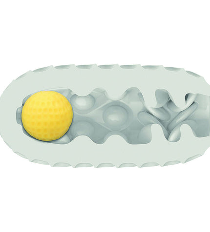 CALEXOTICS - BOUNDLESS SQUISHY RÉVERSIBLE BALL STROKE GRIS by CALEXOTICS