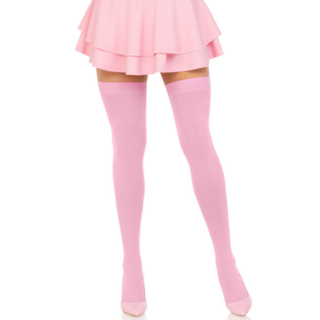 LEG AVENUE - CUISSES HAUTES EN NYLON ROSE by LEG AVENUE HOSIERY
