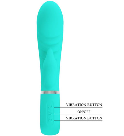 PRETTY LOVE - VIBRATEUR MULTIFONCTION G-SPOT PRESCOTT VERT AQUA by PRETTY LOVE PARTY UP