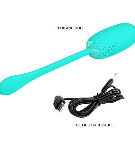 PRETTY LOVE - JULIUS OEUF VIBRANT IMPERMÉABLE-RECHARGEABLE AQUA VERT by PRETTY LOVE SMART