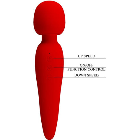 PRETTY LOVE - MASSEUR MEREDITH 12 MODES DE VIBRATION ROUGE by PRETTY LOVE SMART
