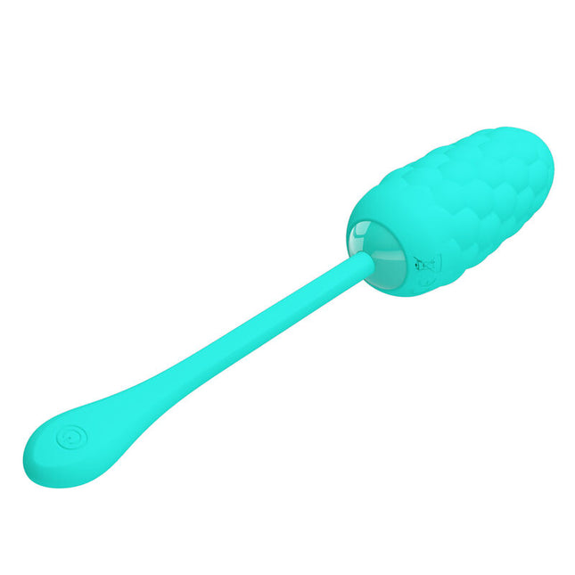 PRETTY LOVE - OEUF VIBRANT TEXTURE MARINE RECHARGEABLE AQUA GREEN by PRETTY LOVE SMART