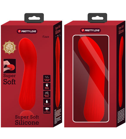 PRETTY LOVE - VIBRATEUR RECHARGEABLE FAUN ROUGE - Concombre Boutique