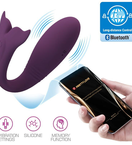 PRETTY LOVE - TÉLÉCOMMANDE JAYLEEN VIBRATOR APP VIOLET by PRETTY LOVE LED