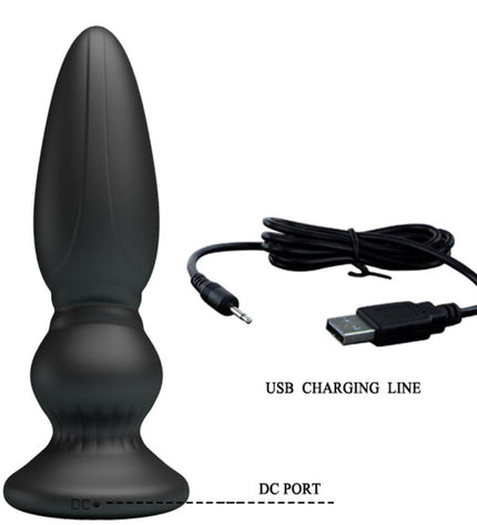 MR PLAY - PUISSANT VIBRATEUR TÉLÉCOMMANDE PLUG ANAL NOIR by MR PLAY