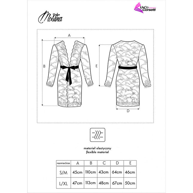 LIVCO CORSETTI FASHION - MOSTINA LC 90641 ROBE G NOIRE L/XL by LIVCO CORSETTI ACCESORIES