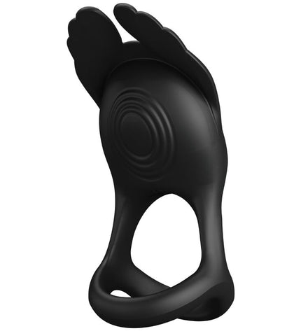PRETTY LOVE - SILAS ANNEAU PÉNIS VIBRANT 7 VIBRATIONS SILICONE NOIR by PRETTY LOVE MALE