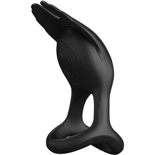 PRETTY LOVE - SILAS ANNEAU PÉNIS VIBRANT 7 VIBRATIONS SILICONE NOIR by PRETTY LOVE MALE