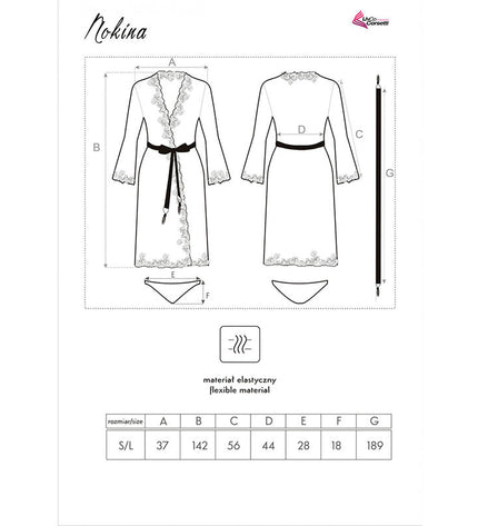 LIVCO CORSETTI FASHION - ROBE NOKINA LC XG055 + CULOTTE NOIR TAILLE UNIQUE by LIVCO CORSETTI SETS