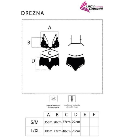 LIVCO CORSETTI FASHION - DREZNA LC 90733 SOUTIEN-GORGE + CULOTTE NOIR by LIVCO CORSETTI SETS