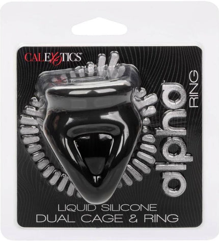 CALEXOTICS - ALPHA BAGUE DUAL CAGE NOIR by CALEXOTICS