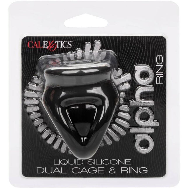 CALEXOTICS - ALPHA BAGUE DUAL CAGE NOIR by CALEXOTICS