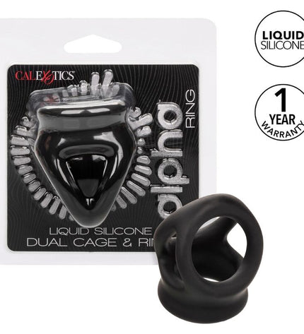 CALEXOTICS - ALPHA BAGUE DUAL CAGE NOIR by CALEXOTICS