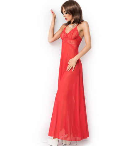CHILIROSE - CR 3883 BABYDOLL LONG ROUGE S/M by CHILIROSE BABYDOLLS