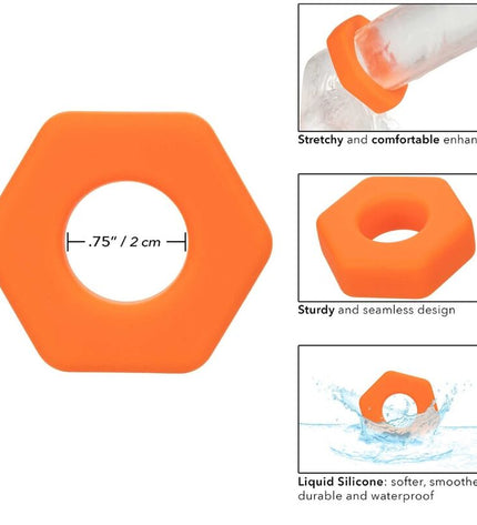 CALEXOTICS - ALPHA BAGUE PROLONG SEXAGON ORANGE by CALEXOTICS