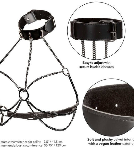 CALEXOTICS - EUPHORIA HARNAIS COLLIER MULTI CHAÎNES TAILLE PLUS by CALEXOTICS