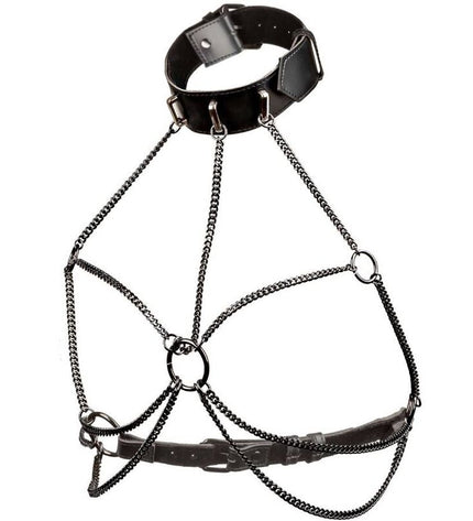 CALEXOTICS - EUPHORIA HARNAIS COLLIER MULTI CHAÎNES TAILLE PLUS by CALEXOTICS