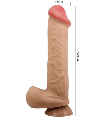 PRETTY LOVE - SÉRIE SLIDING SKIN GODE RÉALISTE AVEC VENTOUSE SLIDING SKIN FLESH 26 CM by PRETTY LOVE HIGH GRADE