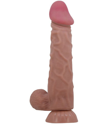 PRETTY LOVE - SÉRIE SLIDING SKIN GODE RÉALISTE AVEC VENTOUSE SLIDING SKIN MARRON 24 CM by PRETTY LOVE HIGH GRADE