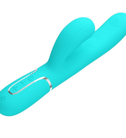 PRETTY LOVE - PERLITA VIBRATEUR MULTIFONCTION 3 EN 1 POINT G VERT AQUA by PRETTY LOVE FLIRTATION