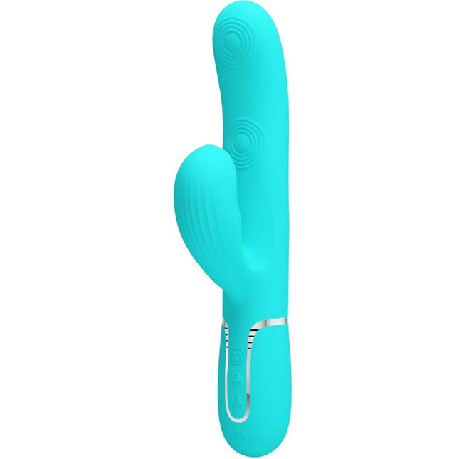 PRETTY LOVE - PERLITA VIBRATEUR MULTIFONCTION 3 EN 1 POINT G VERT AQUA by PRETTY LOVE FLIRTATION