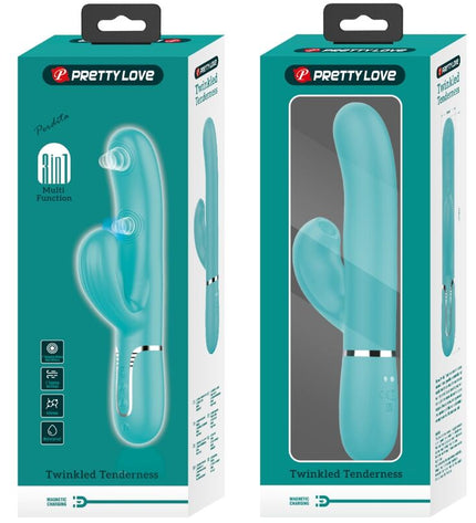 PRETTY LOVE - PERLITA VIBRATEUR MULTIFONCTION 3 EN 1 POINT G VERT AQUA by PRETTY LOVE FLIRTATION