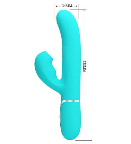 PRETTY LOVE - PERLITA VIBRATEUR MULTIFONCTION 3 EN 1 POINT G VERT AQUA by PRETTY LOVE FLIRTATION